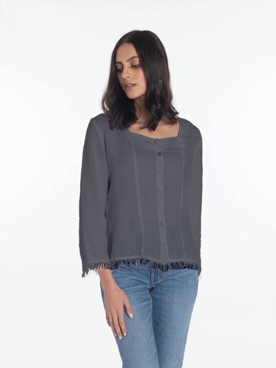 Luna Luz Tops - Linen Frangetta Top